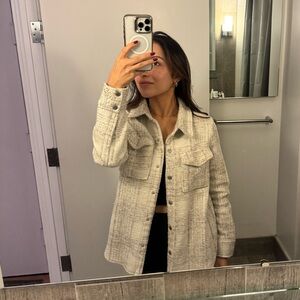 BB Dakota Cream Plaid Blazer